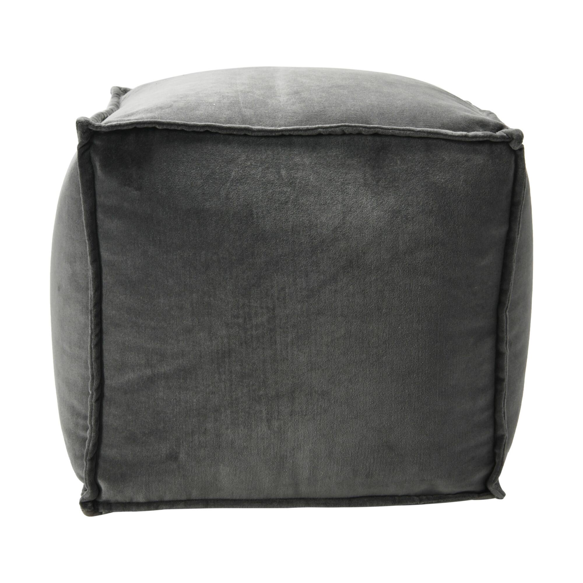 Hello Honey® 18" Modern Boho Cotton Velvet Pouf